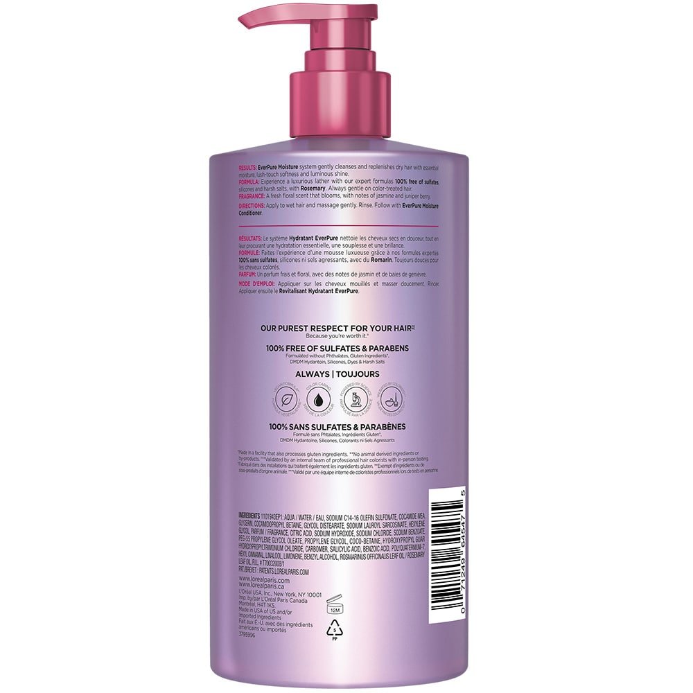 LOreal Haircare EverPure Moisture Shampoo 071249645475 AV2 V2 Min